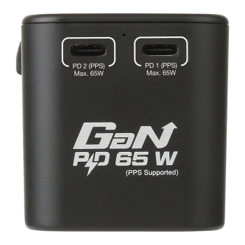 Verbatim威寶 Verbatim 3端口 65W PD 3.0 & QC 3.0 GaN 通用旅行轉插 (66851)