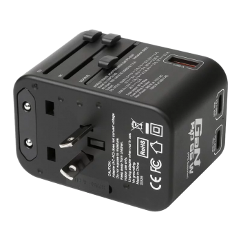 Verbatim威寶 Verbatim 3端口 65W PD 3.0 & QC 3.0 GaN 通用旅行轉插 (66851)