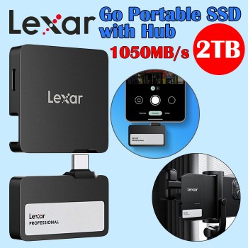 LEXAR 2TB GO PORTABLE SSD SL400 WITH HUB 便攜固態硬碟 黑色 (LSL400S002T-RNBNG) [香港行貨]