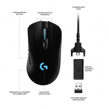 Logitech G703 LIGHTSPEED HERO 25K 無線遊戲滑鼠 Logitech G703 LIGHTSPEED HERO 25K 無線遊戲滑鼠