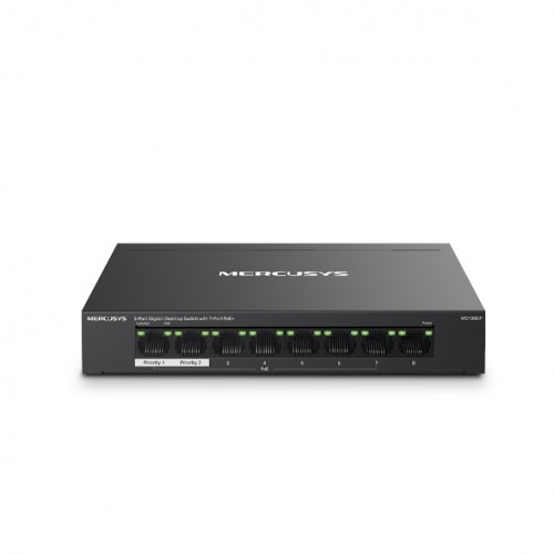 MERCUSYS MS108GP 8埠 Gigabit 桌上型交換器(含7埠 PoE+) POE Switch [香港行貨]
