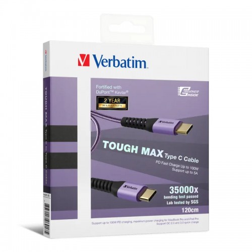 Verbatim 66917 Tough Max Type C 充電傳輸線 (120cm) 【原裝行貨】