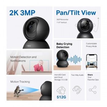 TP-Link Tapo C211 1296P 雲台無線攝錄機 IP CAM [香港行貨]